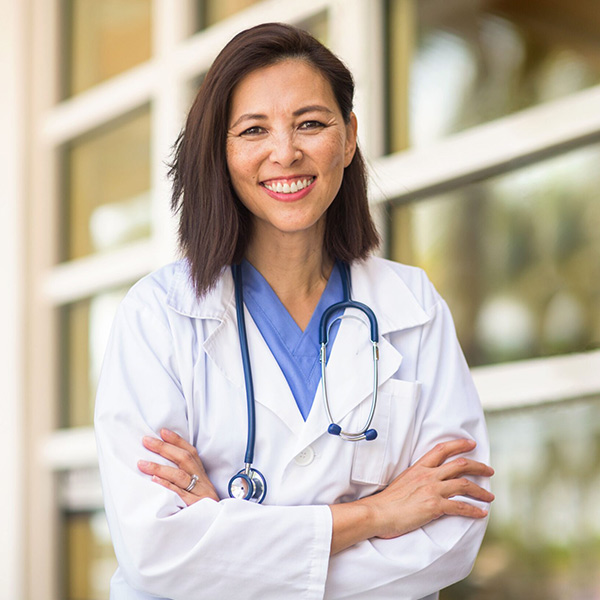 A cheerful healthcare provider